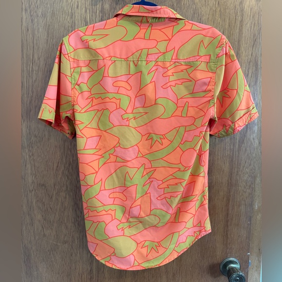 Party Shirt International Yamm Yamm Stretch Tech Short Sleeve Button Up- XS - Picture 6 of 6